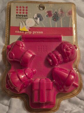 Sweet Creations by Good Cook 5 Cake Pop Press Baking Mold Christmas Holiday NEW